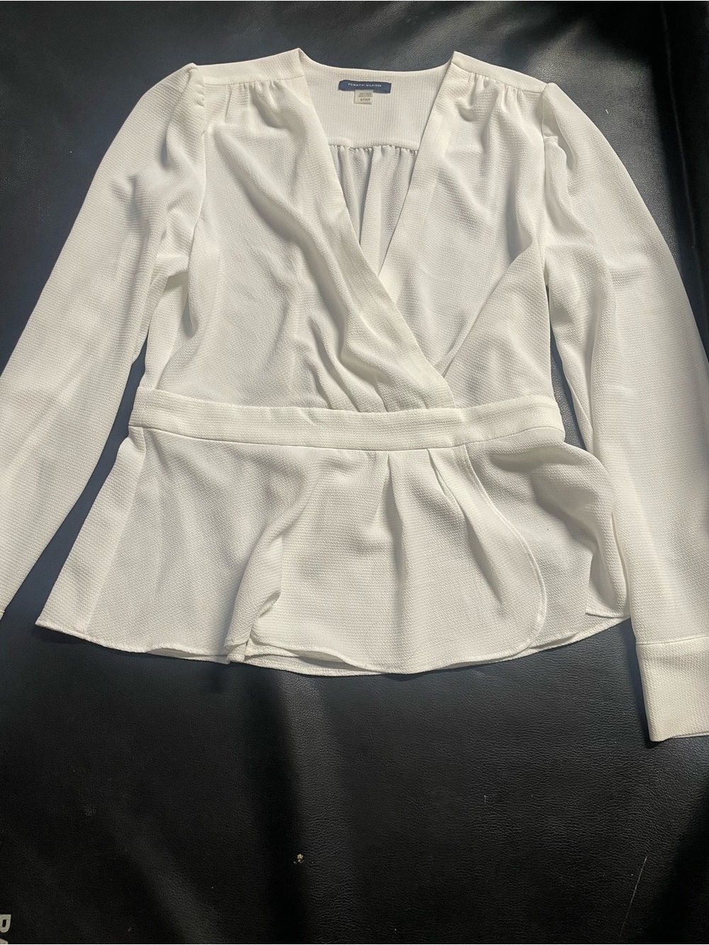Tommy Hilfiger White Wrap Blouse
